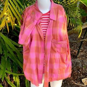 Light flannel button down Victoria’s Secret top